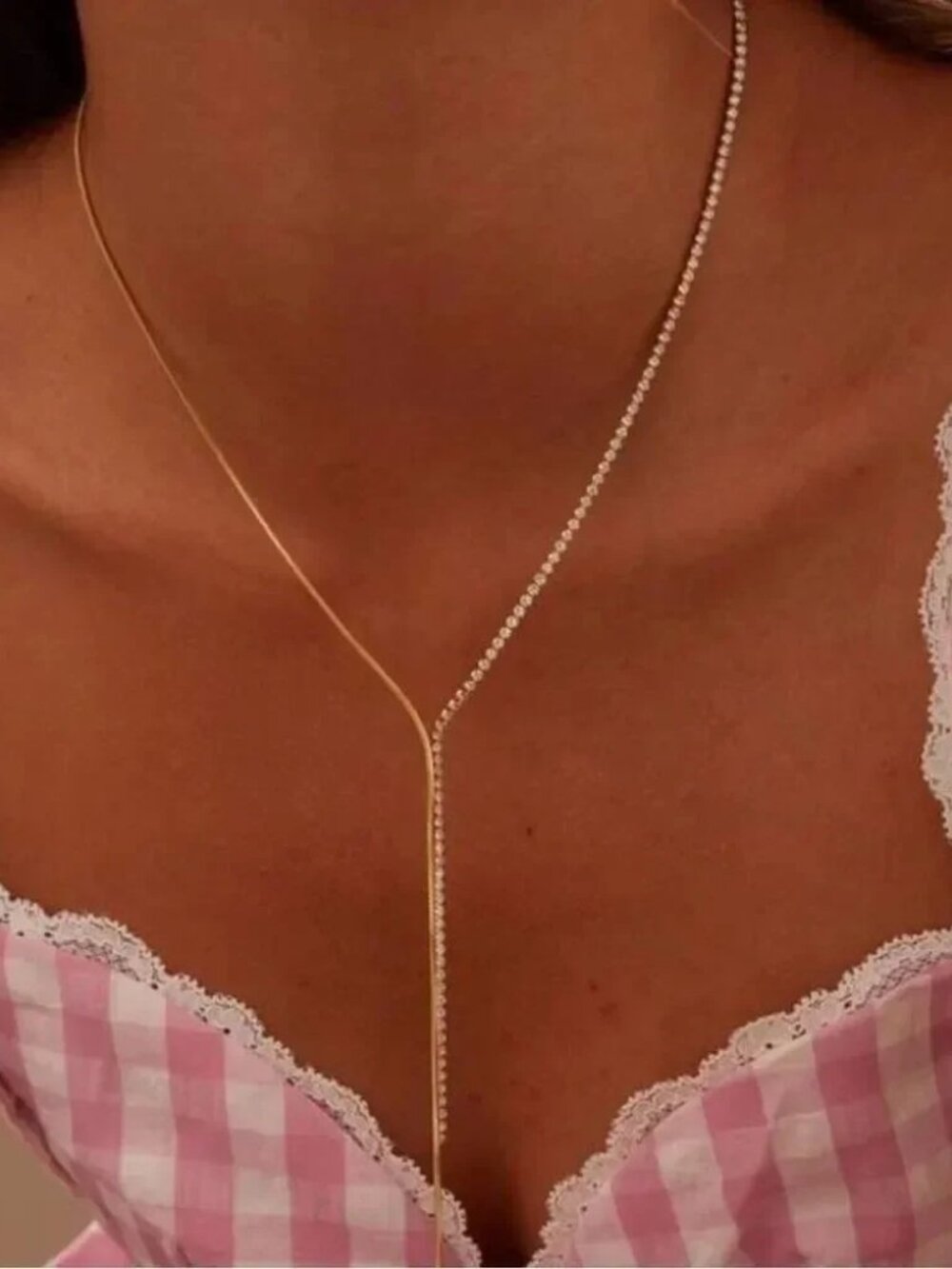 Diamond Lariat Necklace Q829